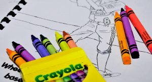 using crayons