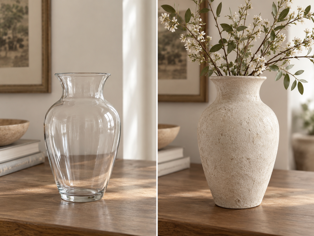 Before and After Vase Styling