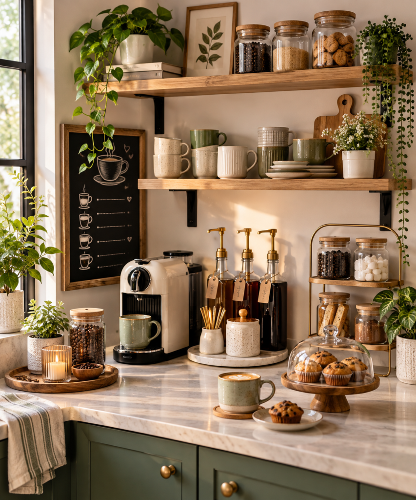 Cozy Rustic Coffee Station