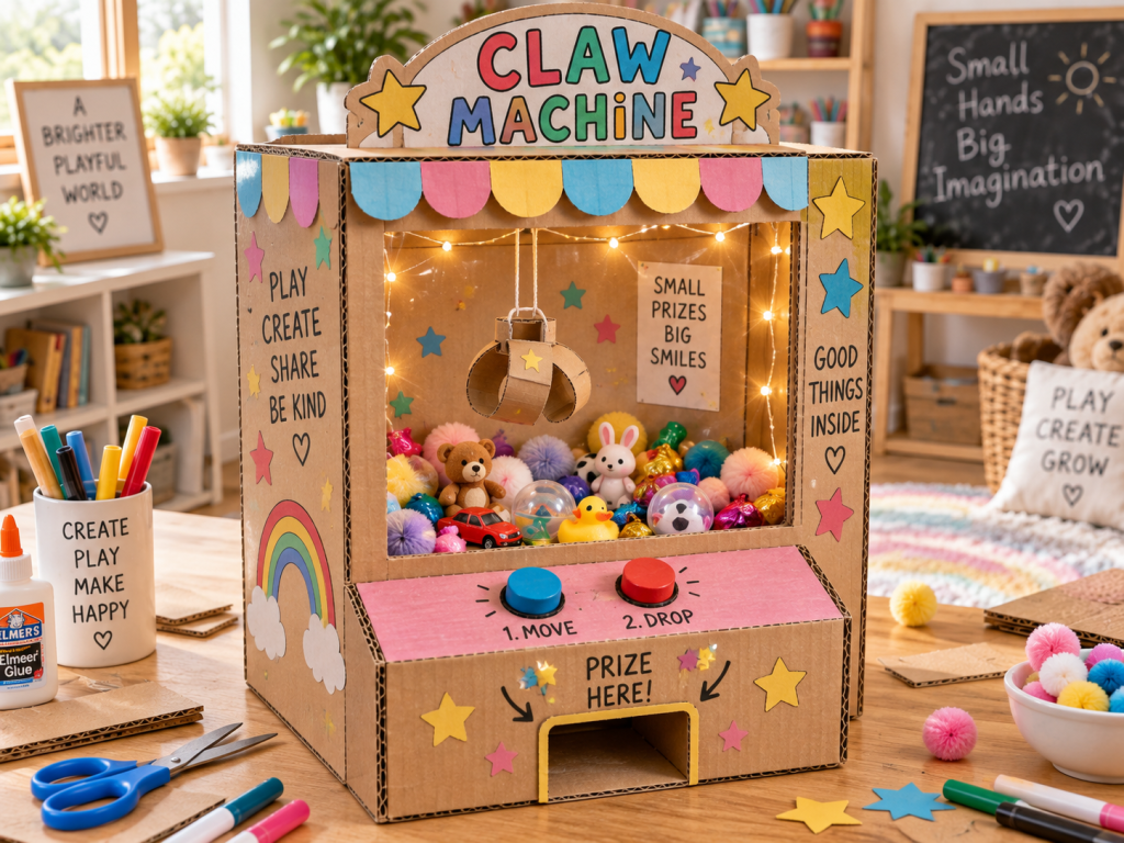 DIY Cardboard Claw Machine