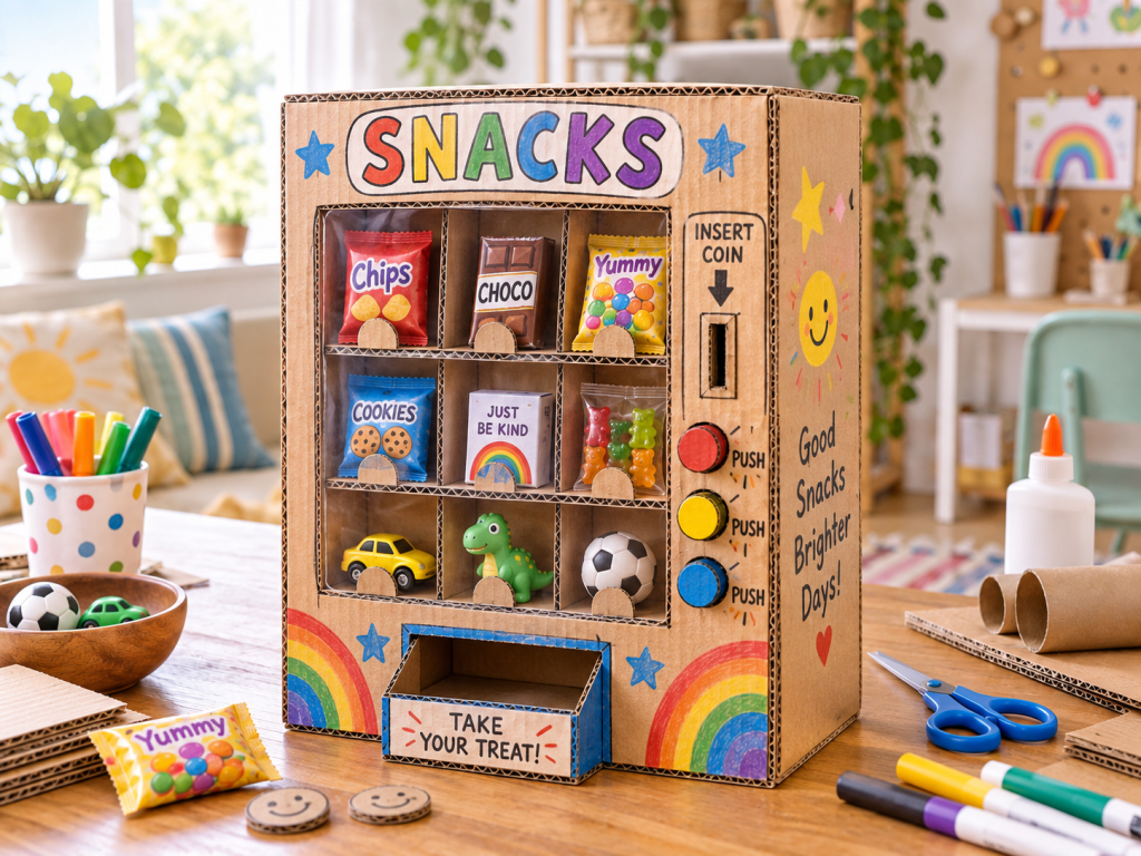 DIY Cardboard Snack Vending Machine