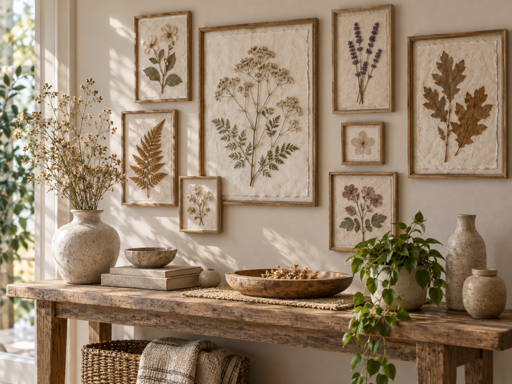 Sunlit Botanical Entryway Vignette