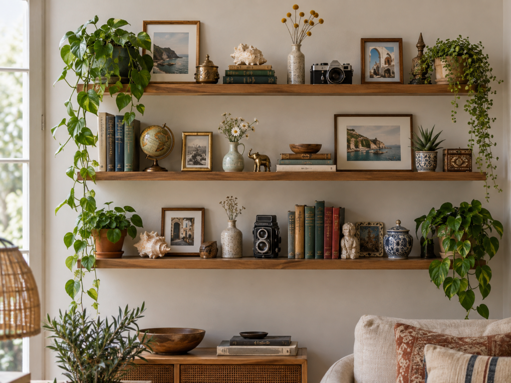 trinket shelves
