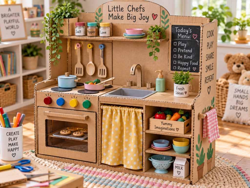 mini cardboard kitchen